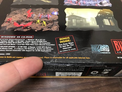 Diablo Big Box 1996 *MISSING MANUAL* PC CD ROM Windows 95 Retro 90's Gaming - Picture 2 of 20