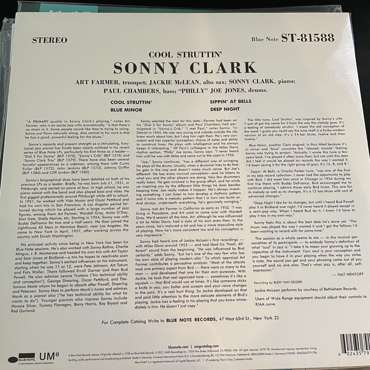 Sonny Clark, Cool Struttin' 180G AUDIOPHILE Vinyl Edition Sonny Clark, Cool Struttin' 180G AUDIOPHILE Vinyl Edition