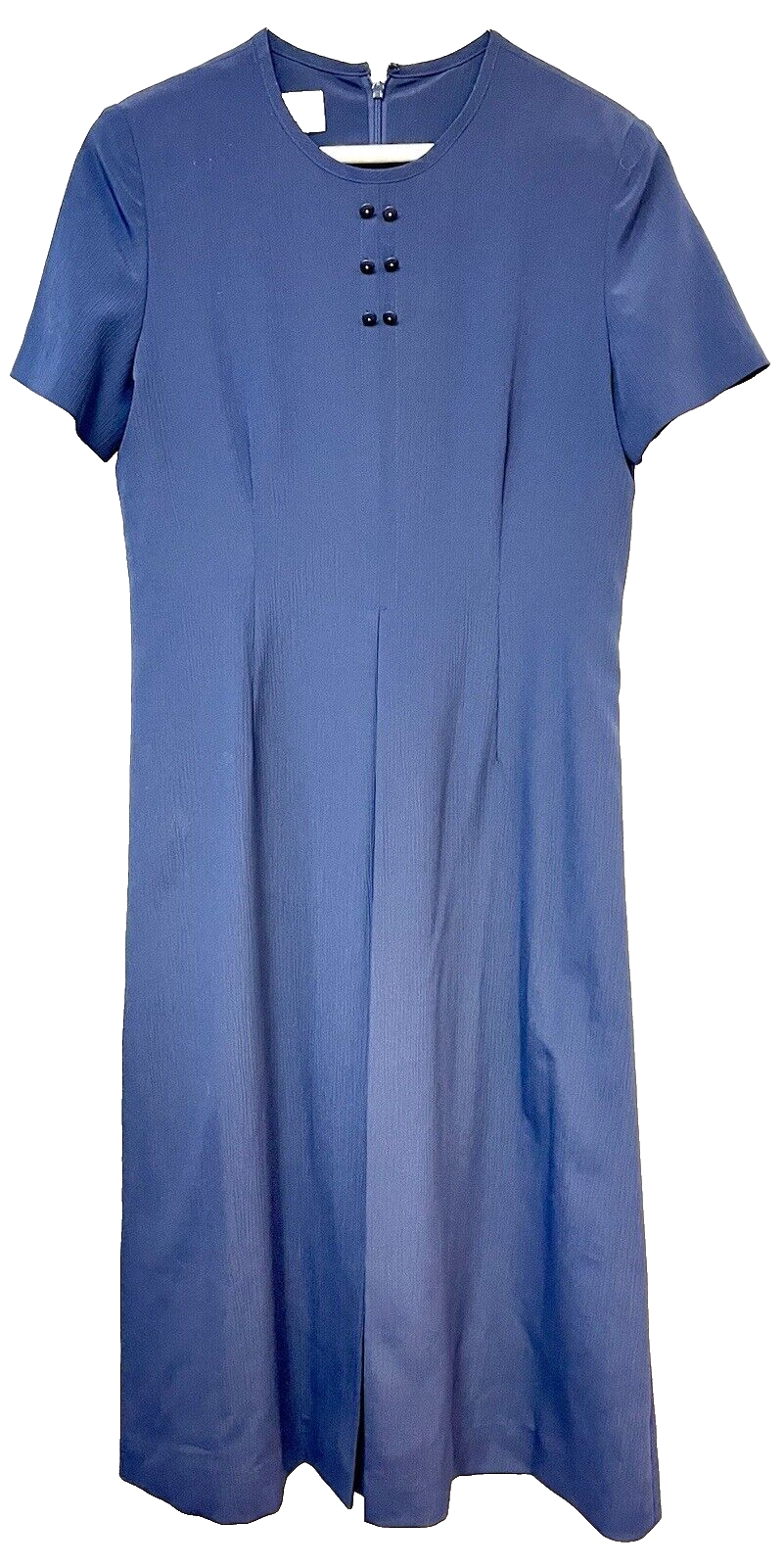 VTG Talbots Womens Dress 6 Petite Long Pleated Short Sleeve Church Modest Career