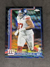 2025 Topps Chrome Football #230 Dexter Lawrence Black Wave Refractor /10 GIANTS
