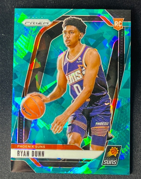 Ryan Dunn 2024-25 Panini Prizm Teal Cracked Ice Prizm 138/225 RC #258