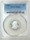 1943 P Lincoln Wartime Steel Cent PCGS MS66 Brilliant Luster New Holder #M302Z