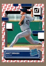 2022 Panini Donruss #77 Matt Brash 075/100 Rated Rookie 100 Emoji