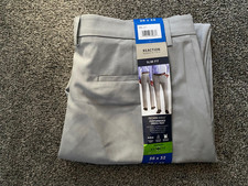 NWT Men's Kenneth Cole Reaction Techni-Cole Slim Fit Dress Pant, Gray, 36 x 32