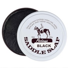 Fiebing's Black Saddle Soap 12oz - Leather Cleaner  Conditioner - Soften, ...