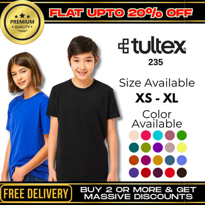Tultex 235 Youth Short Sleeve  Crew Neck Comfortable New Arrival Cool T-Shirt