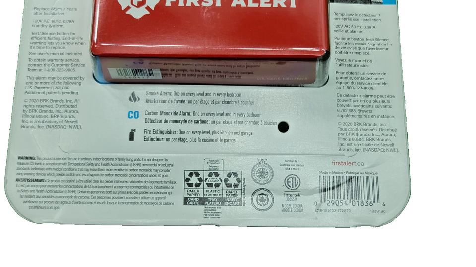 FIRST ALERT C0600 Plug-In Carbon Monoxide Detector | eBay