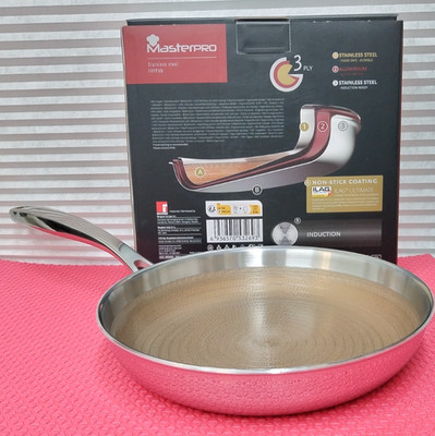 ORIGINAL MASTERPRO 24 CM 3-LAGIGE EDELSTAHL BRATPFANNE ILAG ULTIMATE INDUKTION   