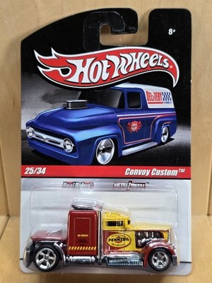 Hot Wheels Delivery Slick Rides Convoy Custom - Pennzoil - Red & Yellow