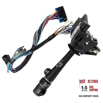 Turn Signal Switch Multi-Function Combination Switch, Push Button, Black,