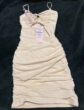 Oh Polly ANALENA Drawstring Mesh Size 6 Mini Dress Sweetheart neck new with tags