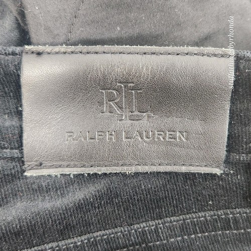 Lauren Ralph Lauren Black Label Women's Stretch Corduroy Black Size 8 - Picture 7 of 13