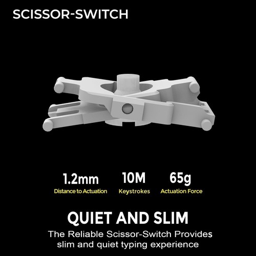 Adesso EasyTouch 730 - USB C Multi-OS Scissor Switch Keyboard with Copilot AI... - Picture 3 of 7