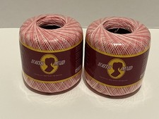 lot of 2 new balls South Maid crochet thread 15 Shaded Pinks cotton