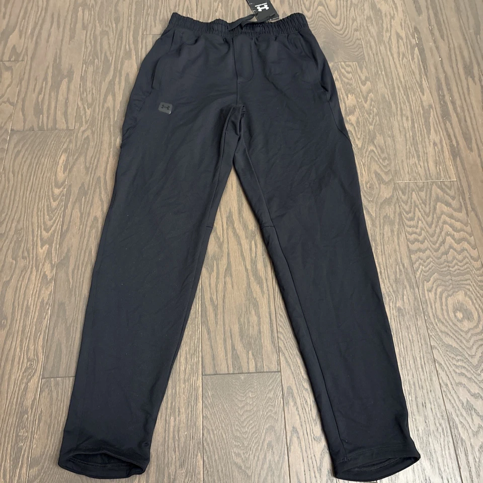 Pantalones de chándal Under Armour para hombre UA Meridian negros cónicos ajustados pequeños $90 nuevos con etiquetas Foto 4 de 4