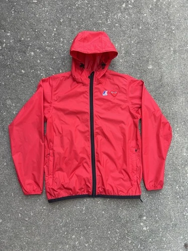 Comme des Garçons CdG PLAY x K-Way 3.0 Anorak Windbreaker Jacket Sz M 94-100 Cm - product listing photo
