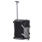 Dog Cat Carrier With Wheels 4 Mesh Window Portable Foldable Pet Carrier Bag SG