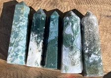 Moss Agate Small Towers Picked Randomly ~3’