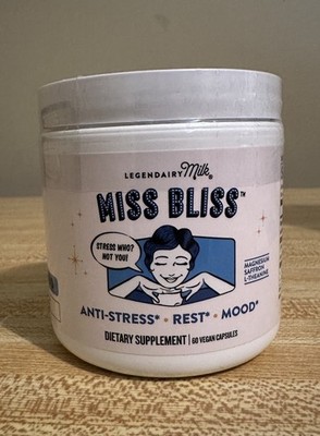 Legendairy Milk Miss Bliss Daily Stress Support Supplement Relaxation Mood 60 Ct