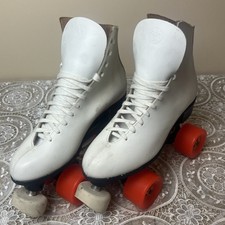 Riedell 120 Roller Skates VTG 1980 W Panther Plate, Super Urethane Wheels Sz 9A