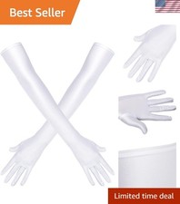 Comfortable 1920s Style Satin Gloves - Perfect for Weddings  Themed Events