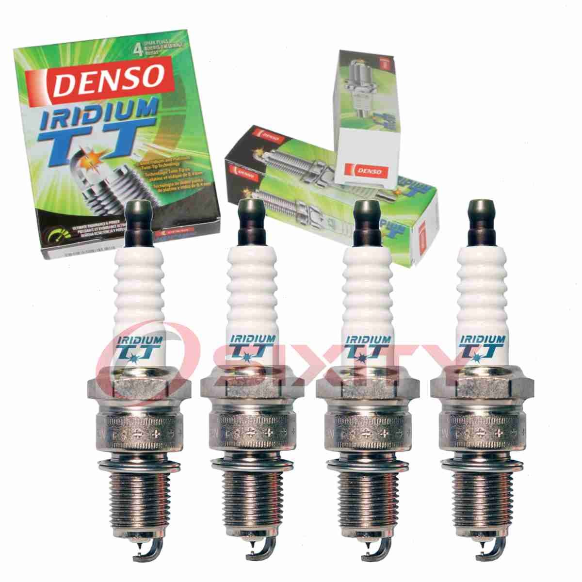 4 pc Denso Iridium TT Spark Plugs for 1972 Mazda 618 1.8L L4 Ignition is