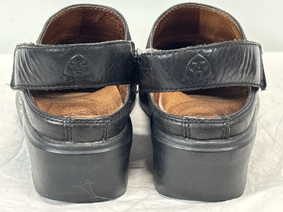 Zapatos Ariat para mujer 7B Santa Cruz informales zuecos de mula 93801 cuero negro Foto 4 de 4