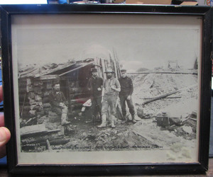 ORIGINAL GOLD MINERS QUARTERS - DAWSON YUKON TERRIOTY -  FRAMED  PRINT