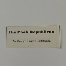 The Paoli Republican An Orange County Institution 1950 Paoli Indiana Ad SAH1-S27