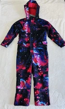 Blue Magic Kids Size 8/9 130cm Unisex Galaxy Stars Snowsuit Coveralls Waterproof