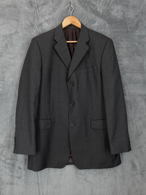 Chester Barrie Sakko Herren 42 L Grau Blazer Smart Wolle Formell Dinner 3 Knöpfe