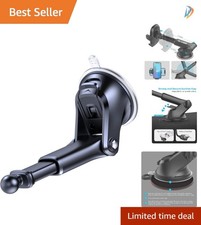 Lightweight Suction Cup Phone Mount with Adjustable Arm - Safe Driving Essential