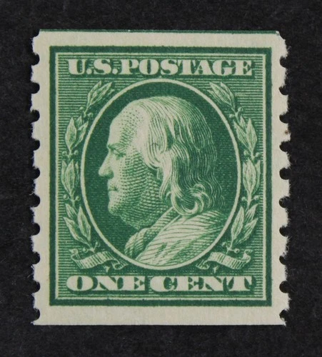 CKStamps: US Stamps Collection Scott#392 1c Franklin Mint LH OG 24 3/4mm
