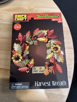 Bricktanicals Brick Craft Building Set 2 in 1 382 Pieces Harvest Wreath  | NEW