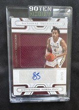 2022-23 Panini National Treasures Collegiate Scottie Barnes Auto Game worn Patch
