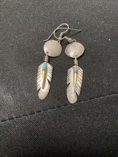 Vintage Native American Sterling Silver dangle earrings