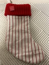 Wondershop At Target Christmas Stocking Red White Stripe Red Knit Cuff