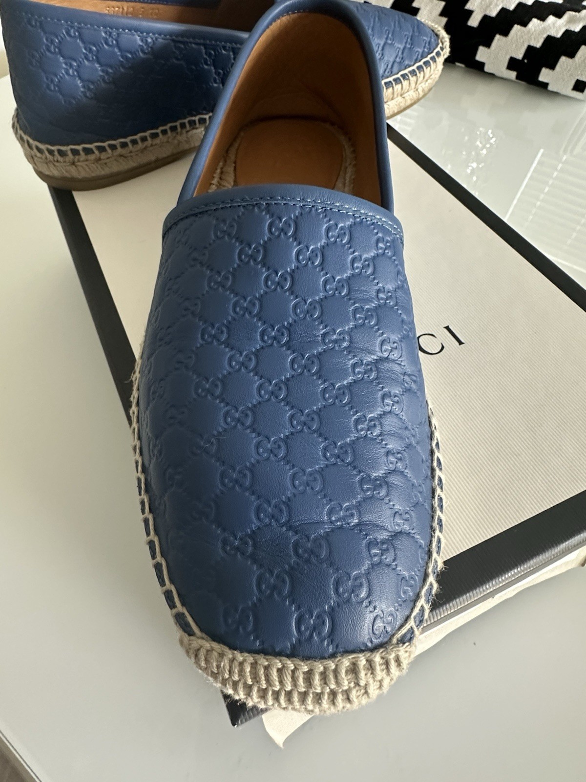 GUCCI Microguccissima Pattern Leather Espadrilles - image 5
