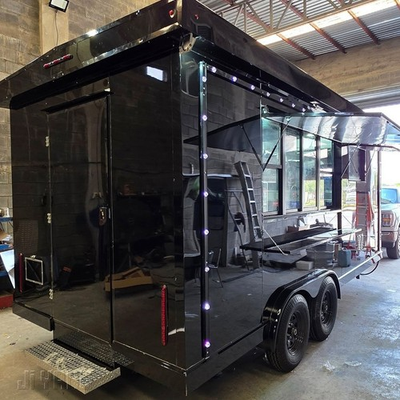 #ad Fully Equipped Mobile Kitchen Food Trailer Dual Axle Concession Stand Black $13500.00