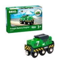 BRIO 33214 Battery Powered Cargo Engine Wooden Train Light  Magnet