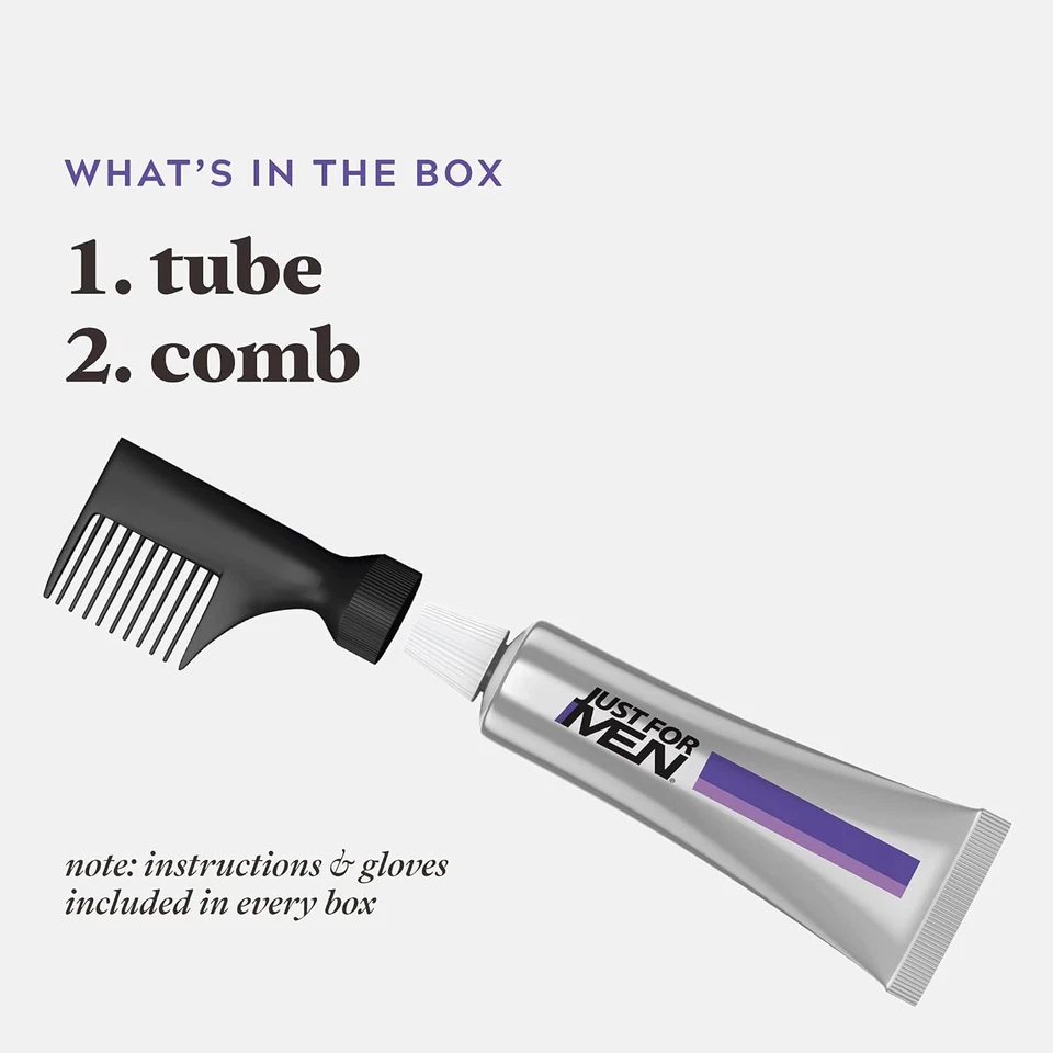Just For Men elimina el gris para un control del cabello de aspecto más grueso - marrón claro T-25 Foto 3 de 4
