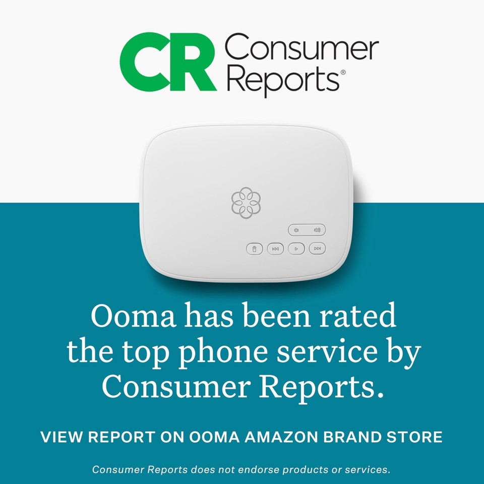 Ooma HD3 Cordless Handset - HD Voice Quality For Ooma Telo Home Phone Service