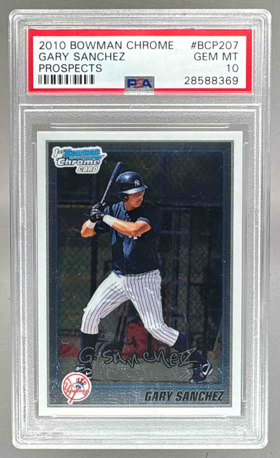 28588369 Gary Sanchez 2010 Bowman Chrome #BCP207 Rookie 1st RC RC PSA 10