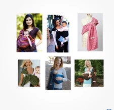 MayaWrap Baby Ring Sling Carrier Teal Blue 8lbs - 35lbs Natural Cotton Comfort