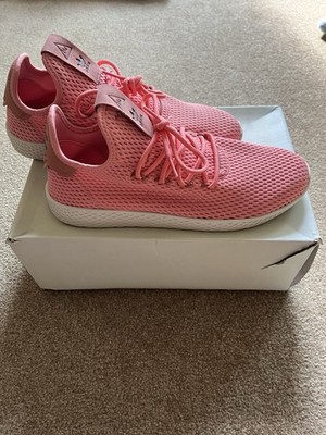 adidas HU Pharrell Williams Pink White Mesh Low Top Sneaker Men's