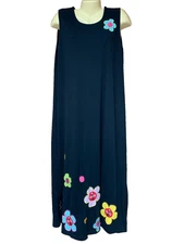 MICHAEL SIMON L 1999 LIMITED EDITION COCA COLA LONG BLACK SLEEVELESS MAXI DRESS