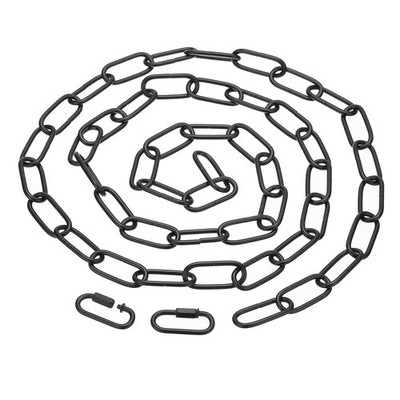 6ft Lighting Hanging Chain Looping Chain with Quick Link Connectors Black
