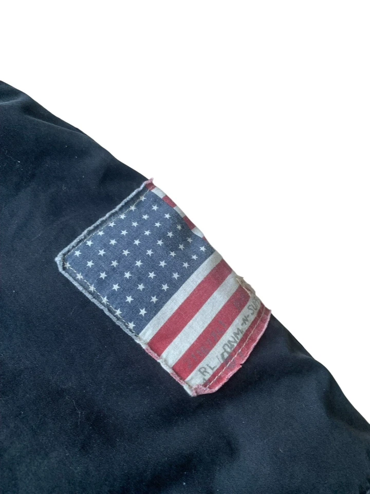 Chaqueta Parka Ralph Lauren Denim & Supply Para Hombre Pequeña Negra Ejército Militar Foto 3 de 4