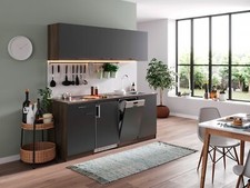 Cucina Cucina Lineare Cucina Singola Rovere York Grigio Oliver 195 CM Respekta
