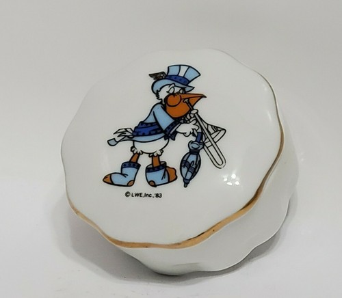 1984 NEW ORLEANS WORLD'S FAIR - 2 PC ROUND PORCELAIN TRINKET BOX - SEYMORE LOGO - Picture 3 of 4